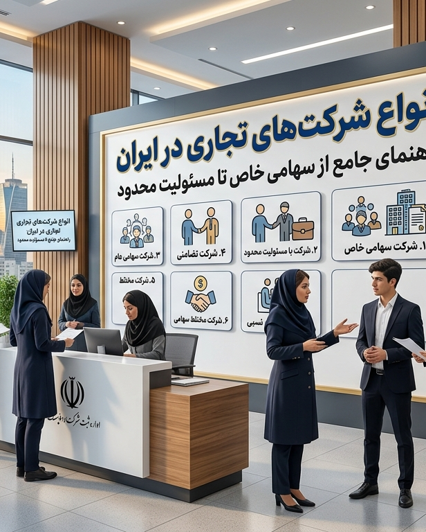 انواع شرکت‌های تجاری در ایران: راهنمای جامع از سهامی خاص تا مسئولیت محدود